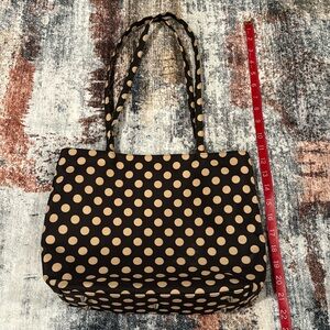 Brown polka dot bag
